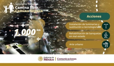 Senderos Seguros llegará a 10 municipios del Edomex con inversión de 3 mil mdp