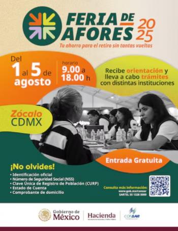 Feria de Afores 2025: educación financiera, trámites y pláticas en el Zócalo