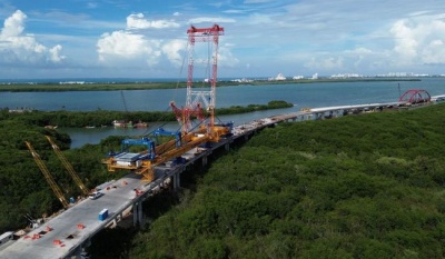 Concluye uso del sistema Top Down en el Puente Vehicular Nichupté, obra sustentable en Cancún