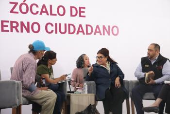 Clara Brugada impulsa proyectos de jóvenes y artistas en jornada 37 del Zócalo de Gobierno Ciudadano