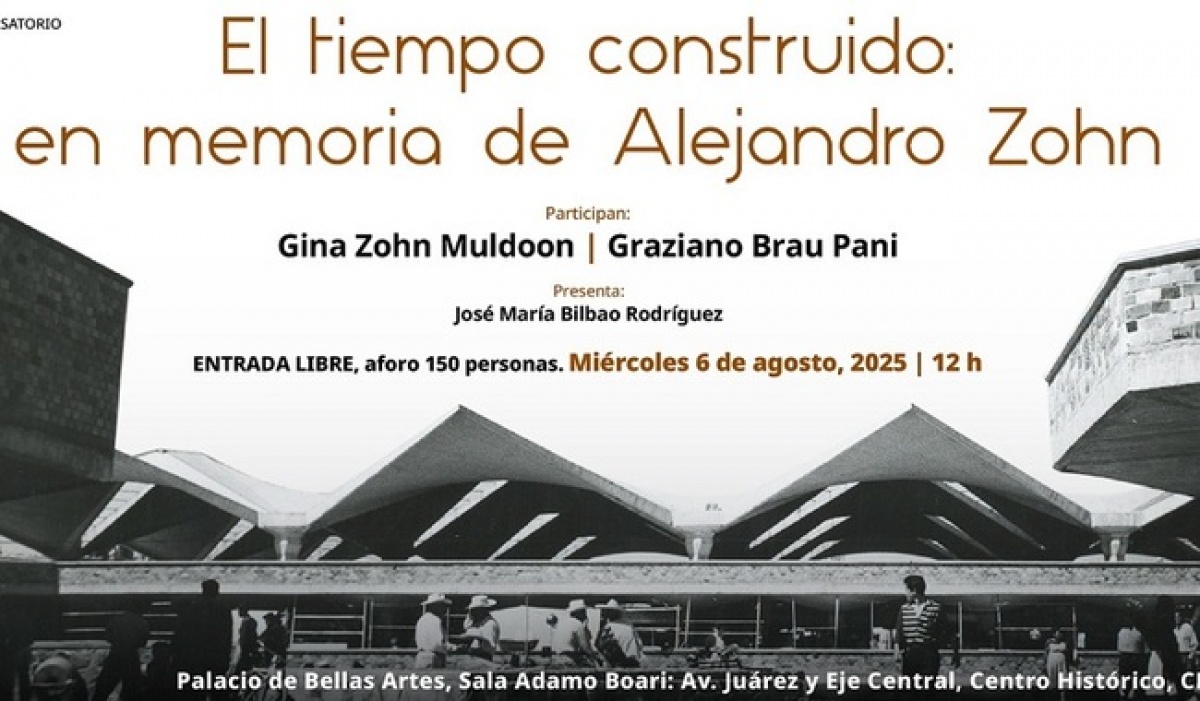 Bellas Artes rinde homenaje a Alejandro Zohn en su 95 aniversario con conversatorio sobre su legado arquitectónico