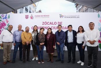 Clara Brugada recibe a presidenta electa de Veracruz en jornada del Zócalo Ciudadano