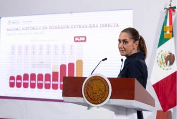 México alcanza récord histórico de 34,265 mdd en IED durante el segundo trimestre de 2025