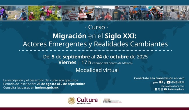 INEHRM abre inscripciones al curso virtual Migración en el Siglo XXI