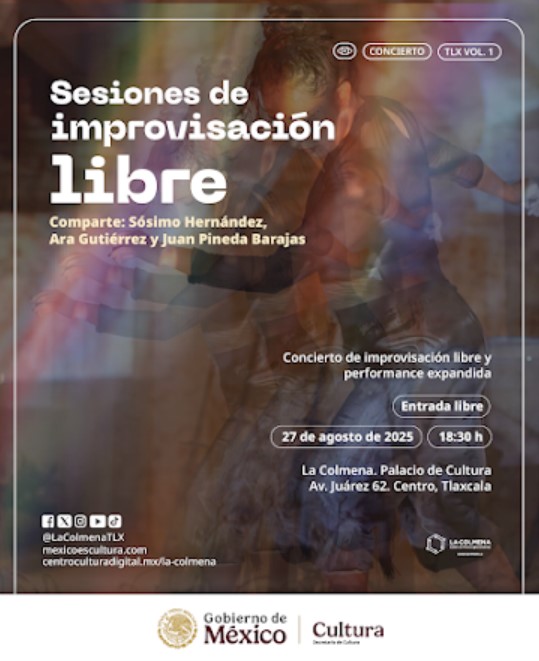 Sesiones de improvisación libre TLX Vol. I llegará a Tlaxcala con concierto y taller