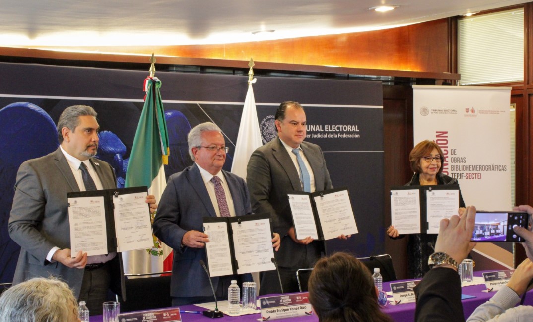 SECTEI recibe más de 21 mil volúmenes donados por el Tribunal Electoral para fortalecer la cultura democrática