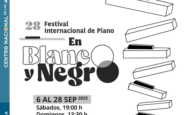 El Cenart presenta la edición 28 del Festival Internacional de Piano En Blanco y Negro con ocho recitales