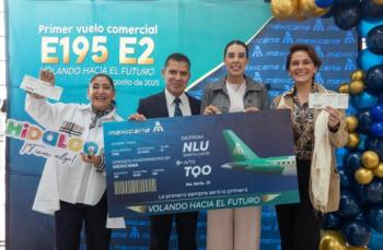 Mexicana inaugura primer vuelo del EMBRAER E-195 y fortalece la conectividad turística