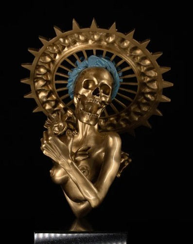 Perla Arroyo inaugura “Calavera mexicana. Símbolo de vida” en San Luis Potosí: bronce y 3D en el Museo Federico Silva