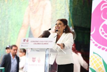 Clara Brugada anuncia repavimentación y nuevas luminarias en Benito Juárez con el programa Casa por Casa