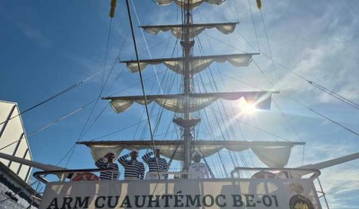 Buque Escuela Cuauhtémoc zarpa desde Nueva York rumbo al Bicentenario de la Independencia de México