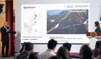 SICT restablece 98% de las carreteras afectadas por lluvias en cinco estados