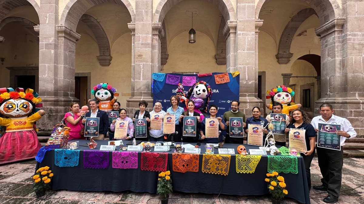 Anuncian Bazar de Todos los Santos 'Ahí vienen nuestros muertos' en Querétaro para preservar tradiciones del Día de Muertos