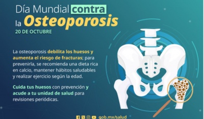 Hospital General de México realiza más de 100 mil atenciones anuales para prevenir y tratar la osteoporosis