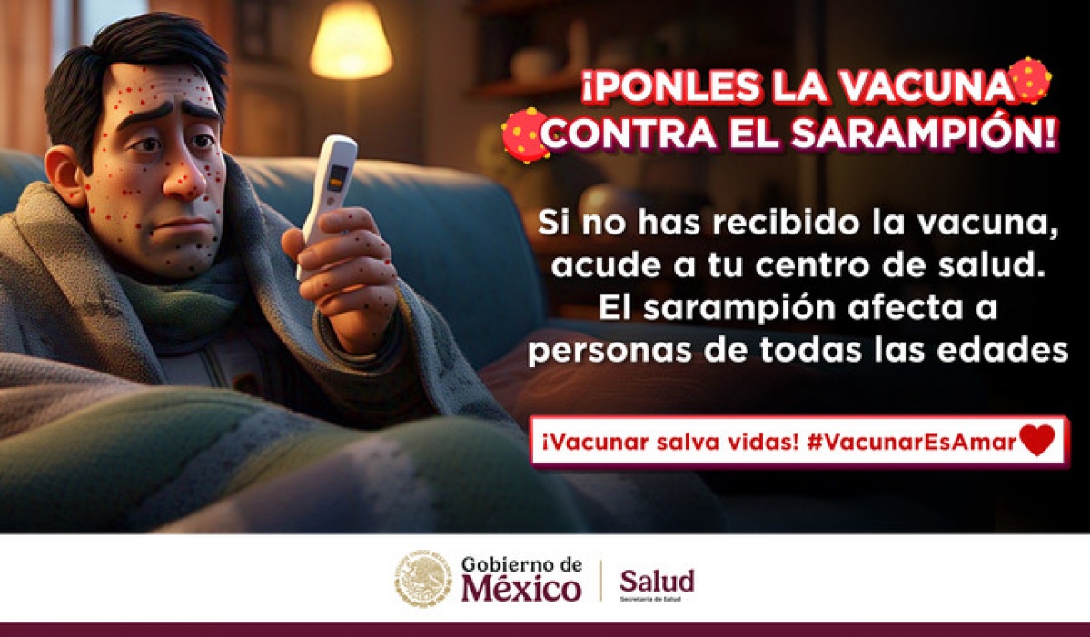 Secretaría de Salud logra contener brote de sarampión con más de 8.8 millones de vacunas aplicadas en el país