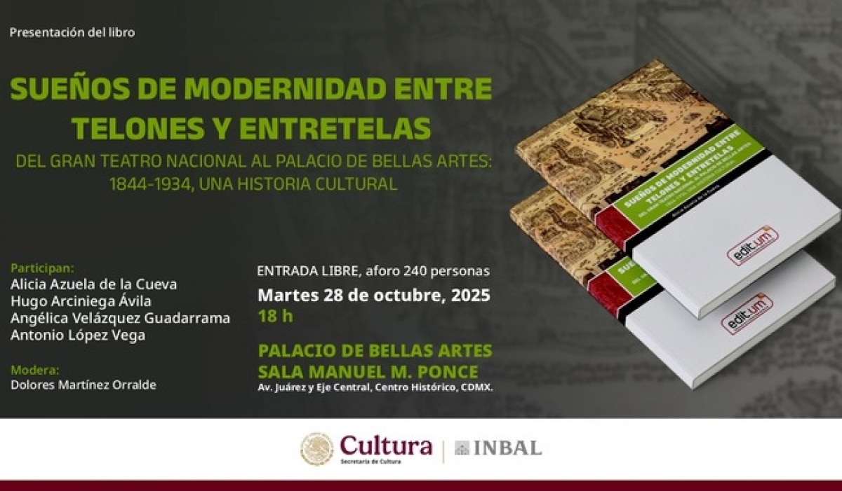INBAL presenta el libro 'Sueños de modernidad entre telones y entretelas', historia cultural del Palacio de Bellas Artes