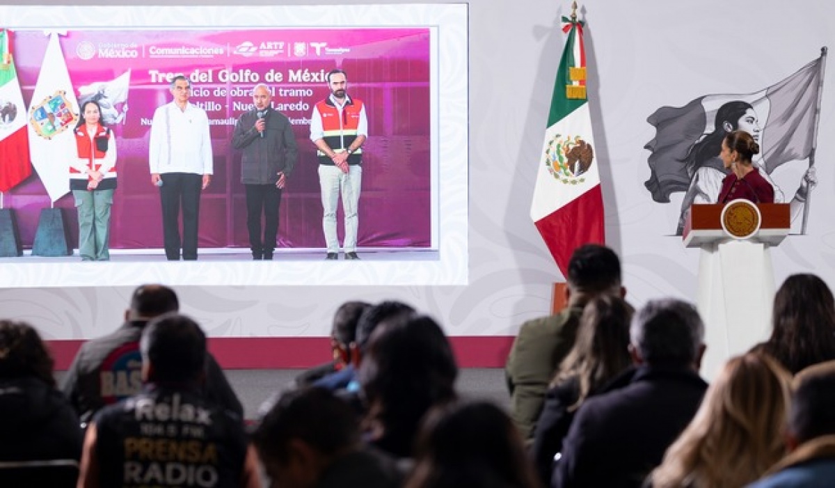 Inicia la construcción del tramo Arroyo El Sauz–Nuevo Laredo del Tren del Golfo de México