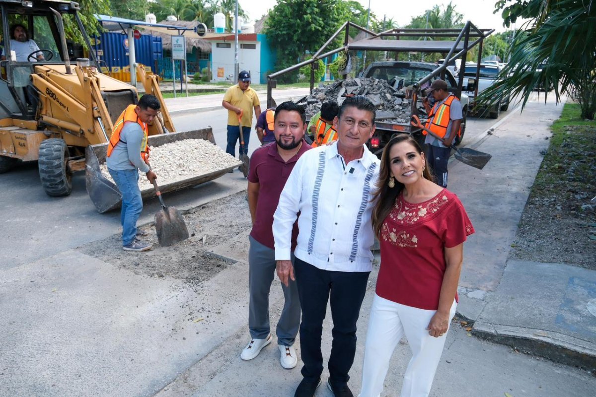 Rehabilitan 11,165 metros cuadrados de calles en 6 colonias de Bacalar con inversión municipal