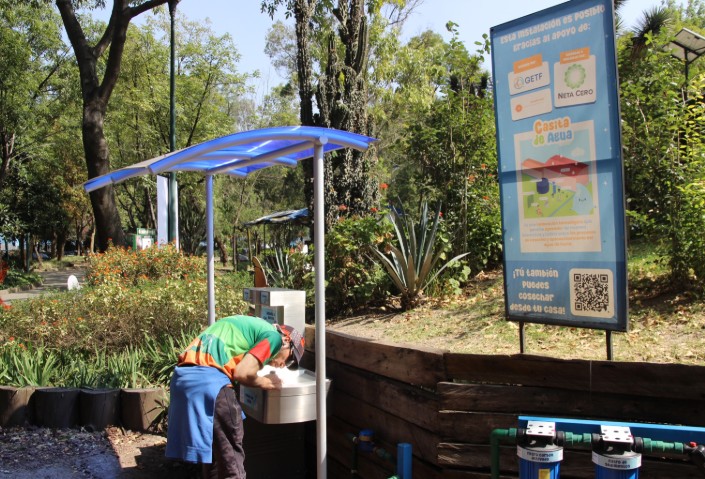 Sedema y Meta Cero inauguran sistema de cosecha de agua de lluvia en el Centro de Conservación Los Coyotes