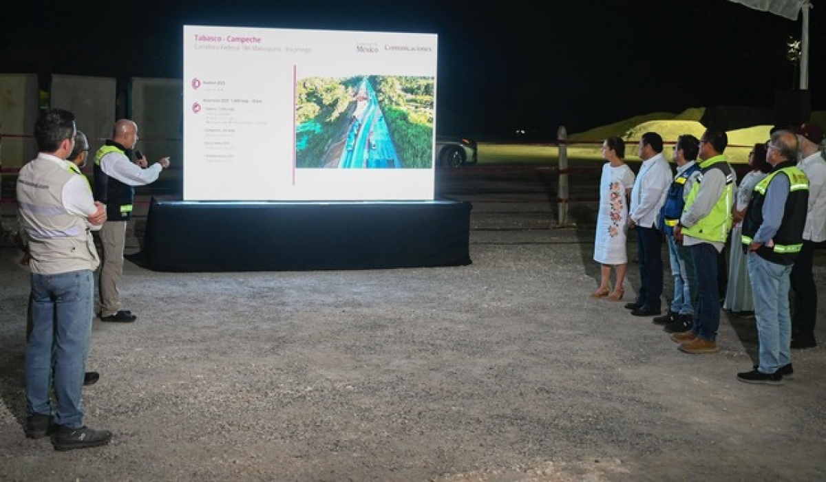 Avanza 80% la ampliación de la carretera Macuspana-Escárcega; primeros tramos listos en diciembre