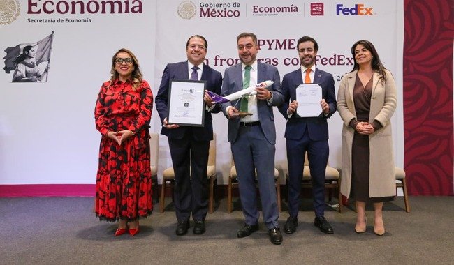 Secretaría de Economía y FedEx firman convenio para fortalecer exportaciones de Mipymes mexicanas