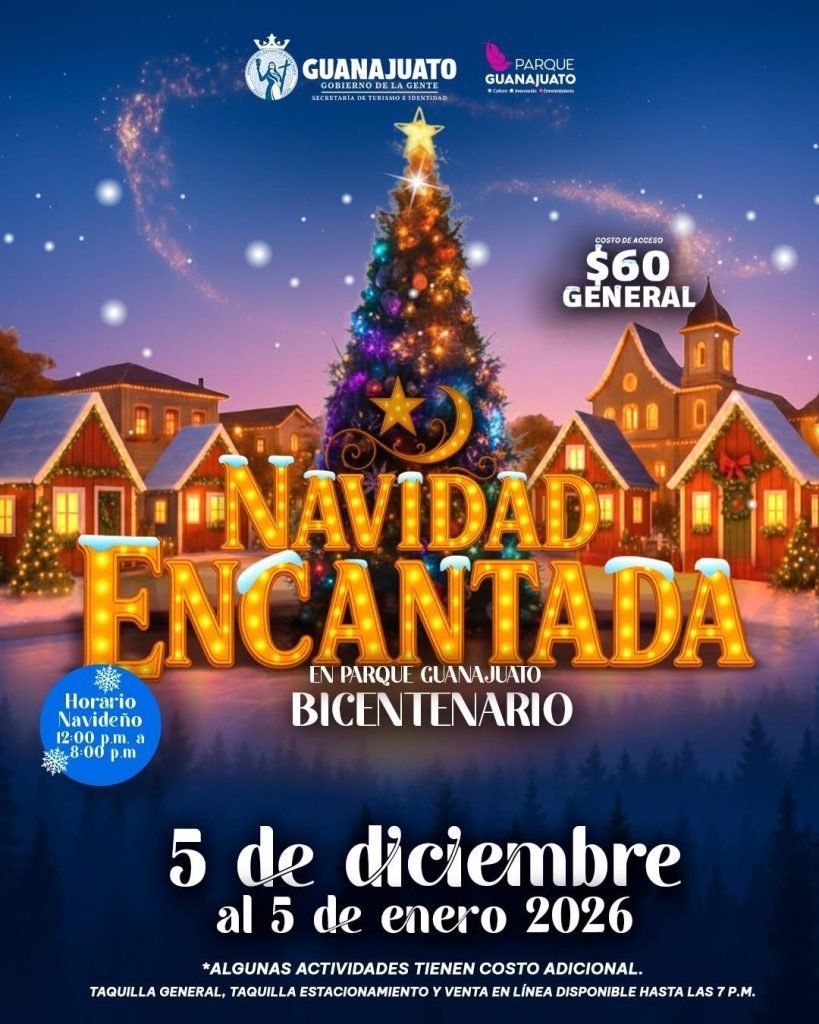 Navidad Encantada iluminará Parque Guanajuato con espectáculo inmersivo desde diciembre 2025