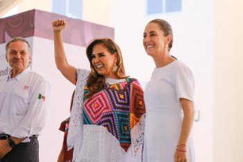 Claudia Sheinbaum y Mara Lezama entregan primeras 225 casas de Viviendas para el Bienestar en Playa del Carmen