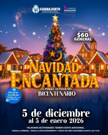 Navidad Encantada iluminará Parque Guanajuato con espectáculo inmersivo desde diciembre 2025