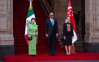 Claudia Sheinbaum recibe al presidente de Singapur para formalizar la embajada y avanzar en proyectos de inversión