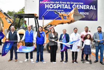 Gobernadora Tere Jiménez inicia ampliación de Urgencias en Hospital de Pabellón de Arteaga