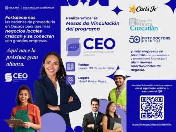 Sedeco convoca a Mipymes a Mesas de Vinculación con grandes cadenas comerciales en Oaxaca