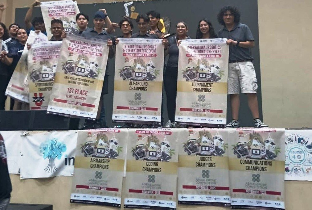 UTCH Sur triunfa en Torneo Internacional de Robótica y Habilidades STEM en Playa del Carmen