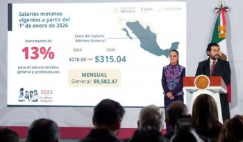 Gobierno anuncia aumento del 13% al salario mínimo general para 2026