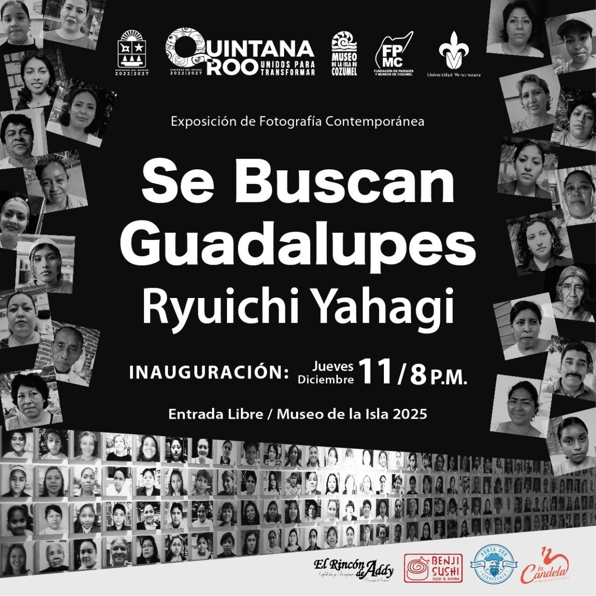 FPMC inaugura exposición fotográfica 'Se buscan Guadalupes' del artista japonés Ryuichi Yahagi en Cozumel