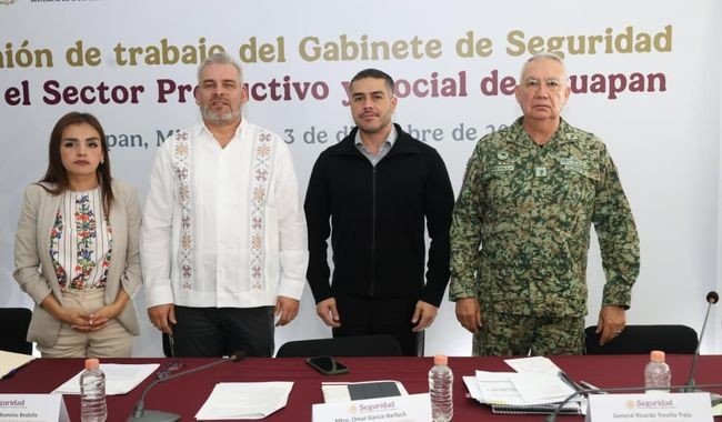 Gabinete de Seguridad federal refuerza coordinación en Michoacán con reunión en Uruapan