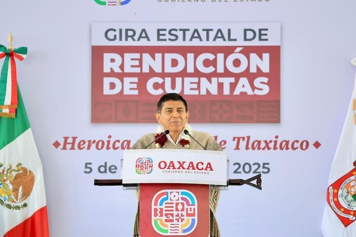 Gobernador Salomón Jara rinde cuentas en Tlaxiaco: 1,765 millones de pesos para 955 obras en la Mixteca