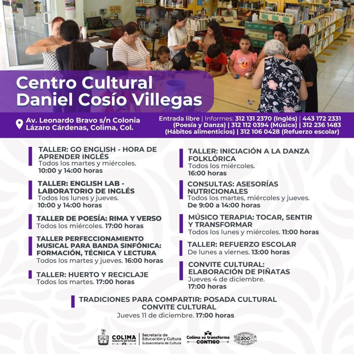 Subsecretaría de Cultura de Colima ofrece más de 50 eventos artísticos en diciembre