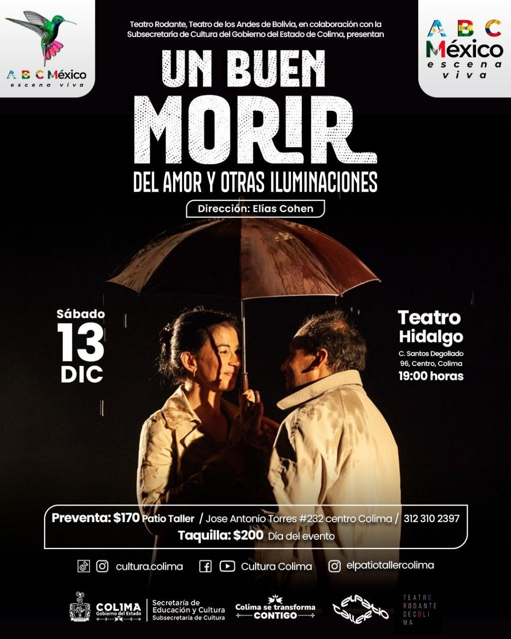 Teatro de Los Andes presenta obra boliviana en Colima con función especial