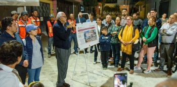 Gobernador Navarro Quintero supervisa obras de modernización vial en colonia Independencia de Tepic