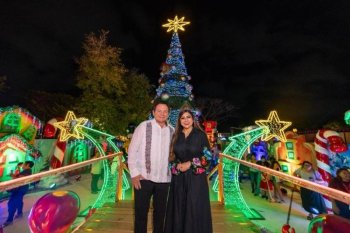 Inaugura Gobernador Villa Navideña 2025 en el Parque La Plancha de Mérida