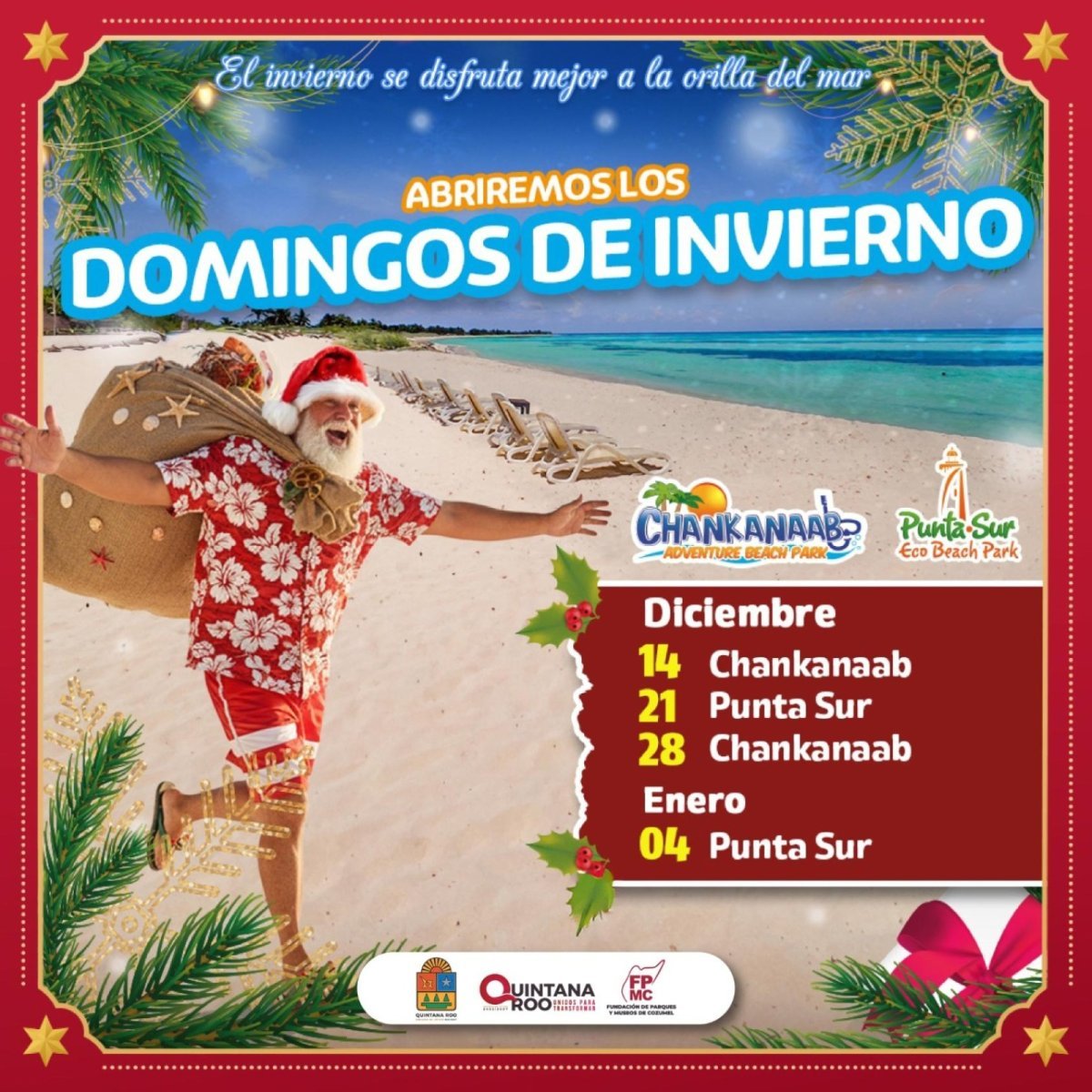 FPMC lanza campaña 'Domingos de Invierno' para abrir parques naturales los domingos en Cozumel