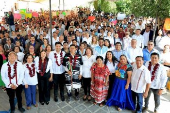 Gobernador Salomón Jara destaca mayor inversión y número de obras en caminos para la Mixteca durante rendición de cuentas