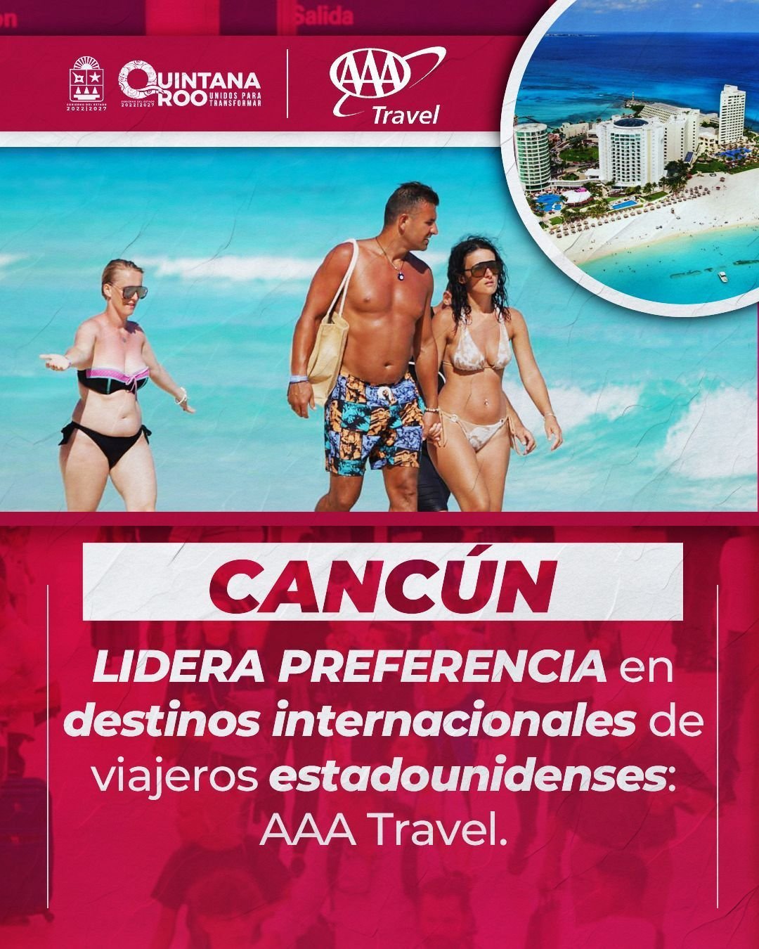 Cancún y Cozumel entre los destinos más buscados por turistas estadounidenses para diciembre
