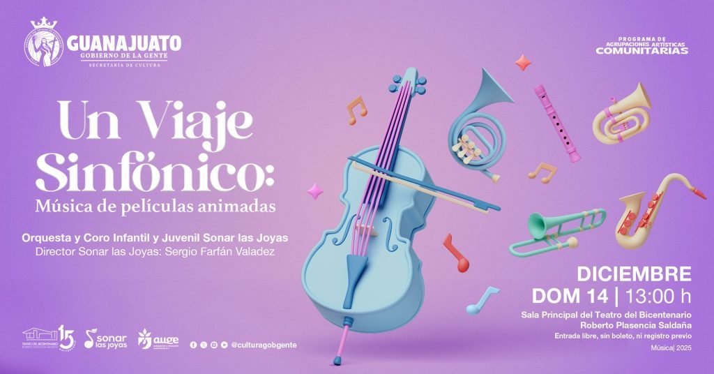 Orquesta y Coro Sonar las Joyas ofrecerá concierto gratuito de música de películas animadas en León