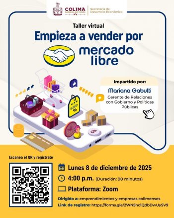 Gobierno de Colima capacita a emprendedores para vender en Mercado Libre
