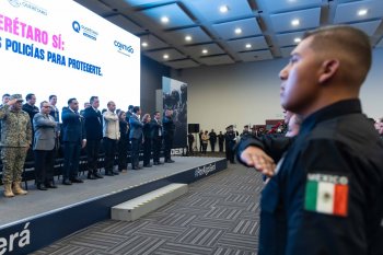 Graduación de 193 nuevos policías refuerza la seguridad en Querétaro