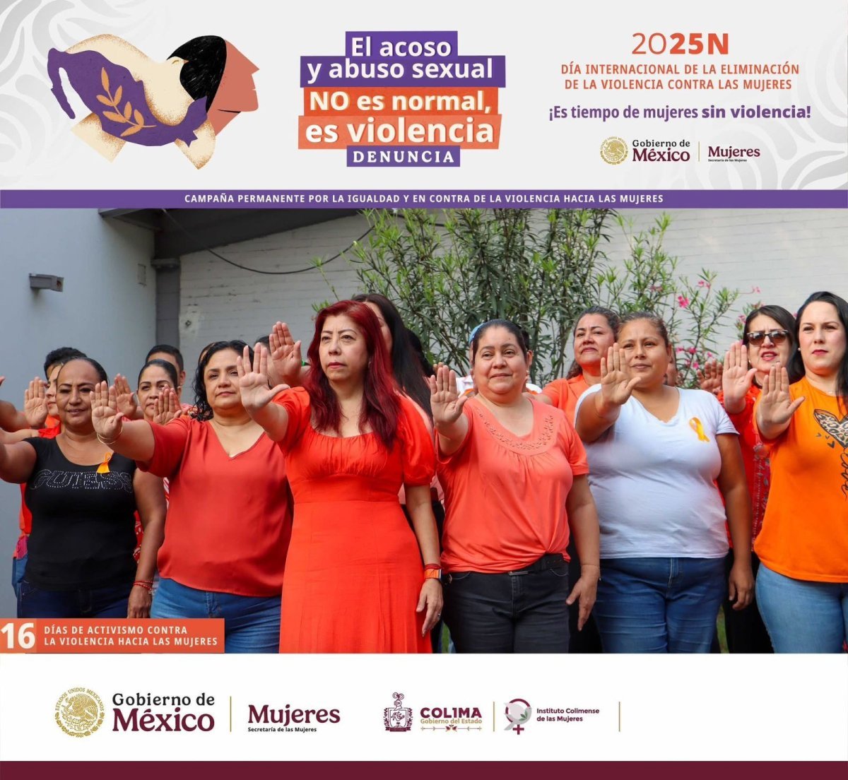 Colima culmina campa&ntilde;a estatal '16 d&iacute;as de activismo contra la violencia hacia las mujeres'