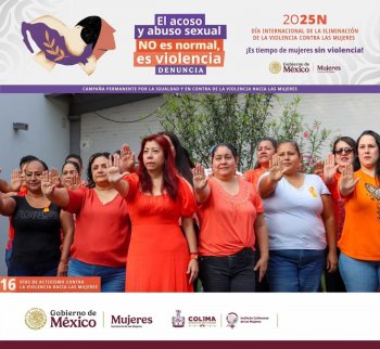 Colima culmina campaña estatal '16 días de activismo contra la violencia hacia las mujeres'