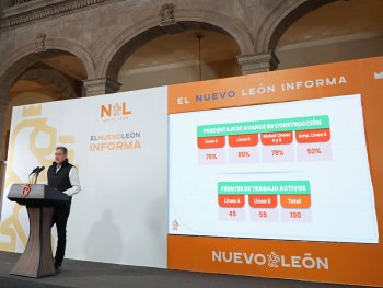 Líneas 4 y 6 del Metro de Nuevo León alcanzan 78% de avance global