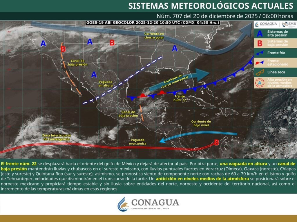 Pron&oacute;stico meteorol&oacute;gico para Oaxaca: vientos moderados y ambiente fr&iacute;o en regiones altas